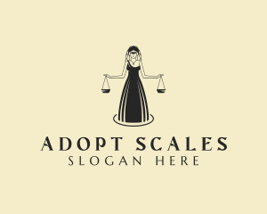 Justice Scale Woman logo design