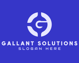 Blue Letter G Circle logo design