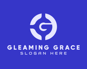 Blue Letter G Circle logo design