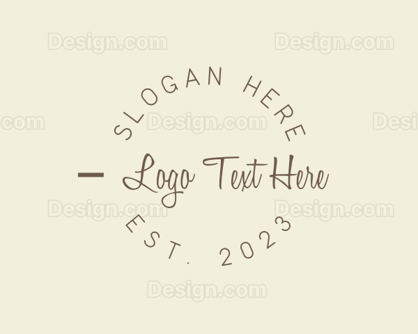 Minimalist Cursive Business Logo