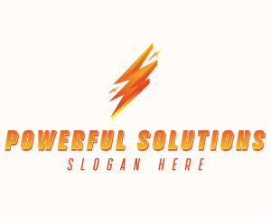 Lightning Bolt Power logo design