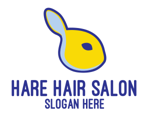 Blue & Yellow Bunny Rabbit logo design