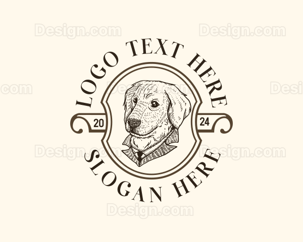 Vintage Pet Dog Logo