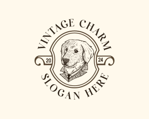 Vintage Pet Dog logo design