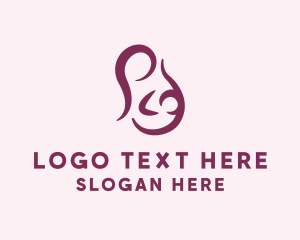 Obstetrics - Breastfeeding Mother Baby logo design
