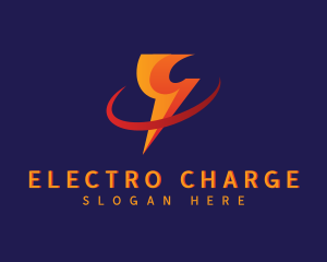 Lightning Voltage Electrician logo design