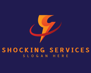 Lightning Voltage Electrician logo design