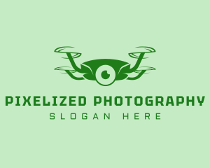 Quadcopter Camera Drone logo design