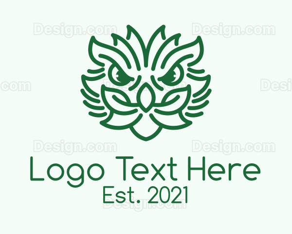 Green Plant Dragon Logo