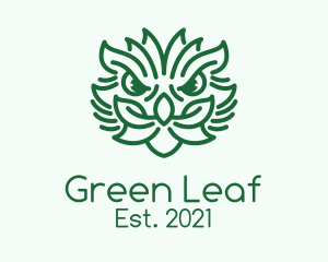 Green Plant Dragon  logo design