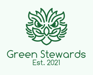 Green Plant Dragon  logo design