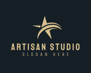 Art Studio Swoosh Star logo design