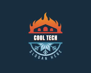 Warm Cooling Ventilation logo design