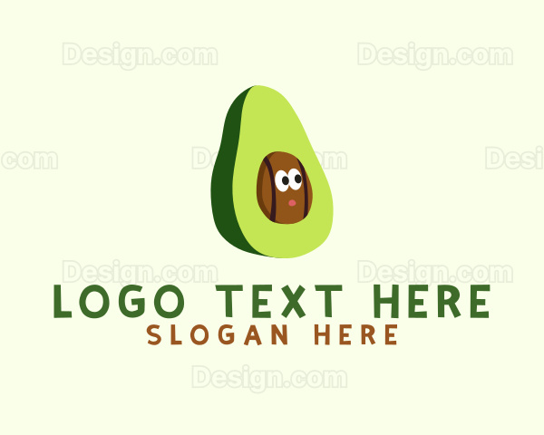 Vegan Avocado Fruit Logo