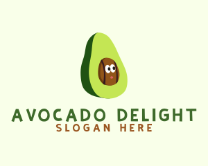 Vegan Avocado Fruit logo design