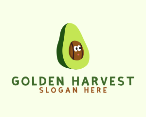 Vegan Avocado Fruit logo design