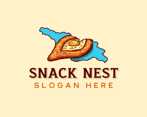 Georgia Khachapuri Snack logo design