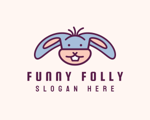 Funny Cartoon Rabbit logo design