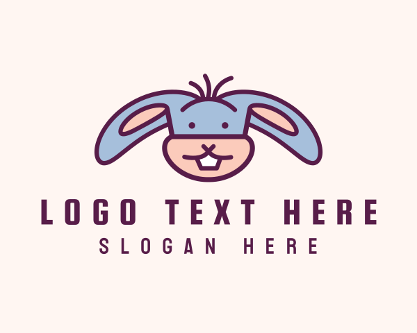 Funny Cartoon Rabbit logo