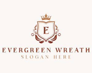 Luxury Hotel Crown Shield logo design