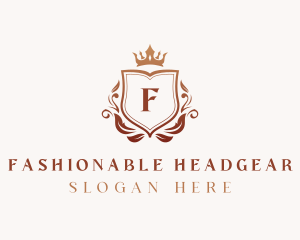 Luxury Hotel Crown Shield logo design