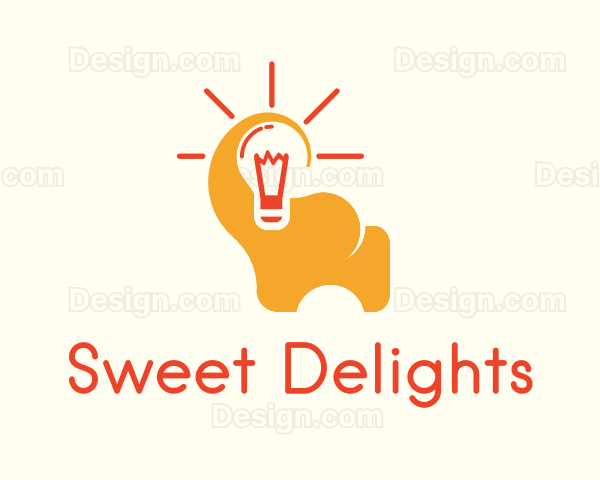 Elephant Light Bulb Logo