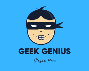 Geek Ninja Boy logo design