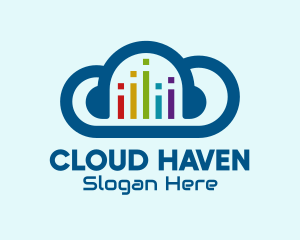 Digital Music Cloud  logo design