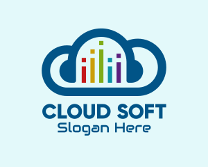 Digital Music Cloud  logo design
