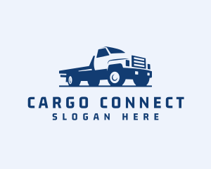 Flatbed Truck Cargo logo design