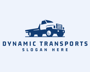 Flatbed Truck Cargo logo design