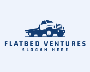 Flatbed Truck Cargo logo design