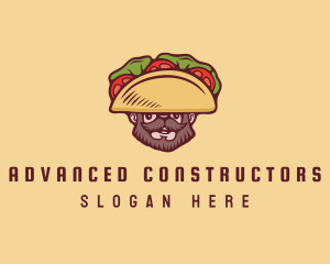 Taco Beard Sombrero logo design