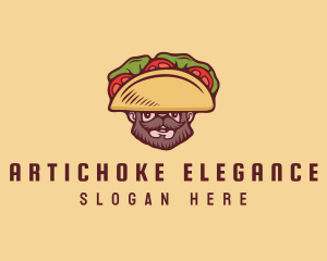 Taco Beard Sombrero logo design