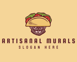 Taco Beard Sombrero logo design