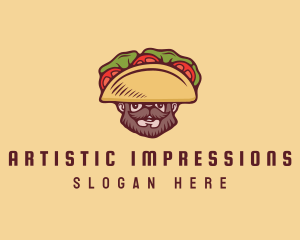 Taco Beard Sombrero logo design