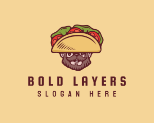 Taco Beard Sombrero logo design