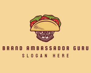 Taco Beard Sombrero logo design