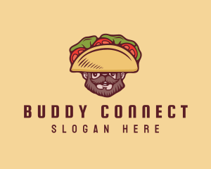 Taco Beard Sombrero logo design