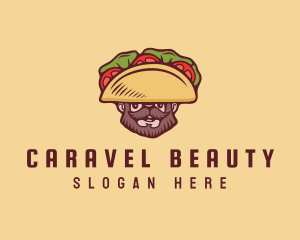 Taco Beard Sombrero logo design