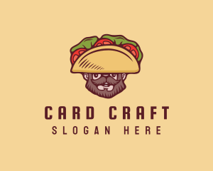 Taco Beard Sombrero logo design