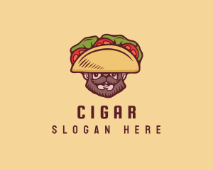 Taco Beard Sombrero logo design