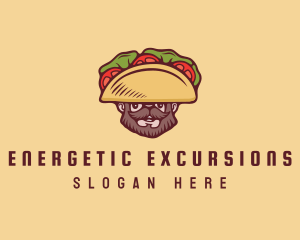 Taco Beard Sombrero logo design