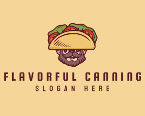 Taco Beard Sombrero logo design