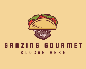 Taco Beard Sombrero logo design