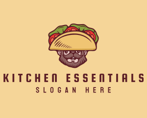 Taco Beard Sombrero logo design