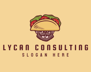 Taco Beard Sombrero logo design