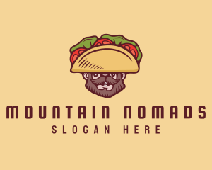 Taco Beard Sombrero logo design