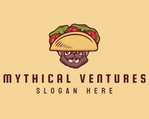 Taco Beard Sombrero logo design