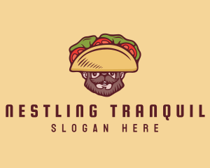 Taco Beard Sombrero logo design